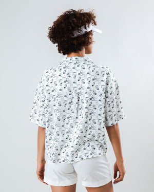 Peanuts Racquet Club Tennis Cropped Blouse