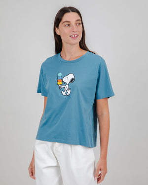 Peanuts Icecream Oversize Tee Blue