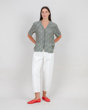 Peanuts Woodstock Aloha Blouse Navy