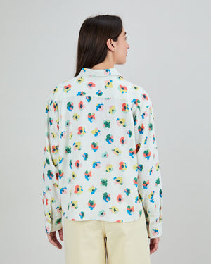 Mini Flower Boxy Blouse Ecru