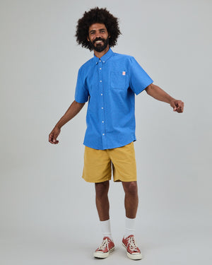 Asis Percales Daisy Checks Boxy Shirt Blue