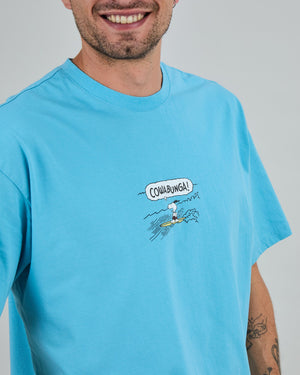 Peanuts Cowabunga Surf Oversize T-Shirt Blue