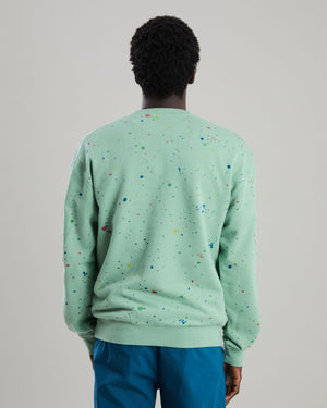 Splash Paint Sweatshirt Green