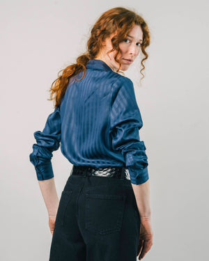 Hidden Stripes Blouse Navy