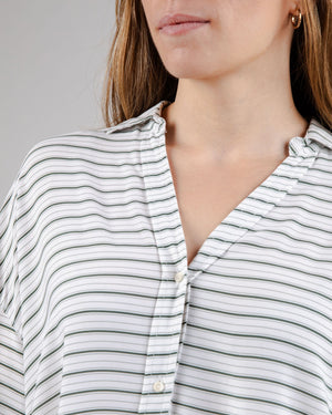 Mix Oversize Cropped Blouse Kale