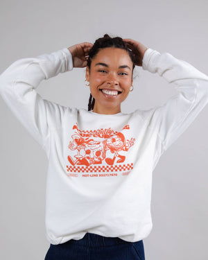 Hoxton Four Corners Unisex Sweatshirt White