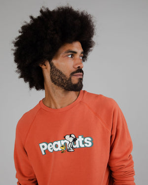 Peanuts Snoopy & Woodstock Sweatshirt Red