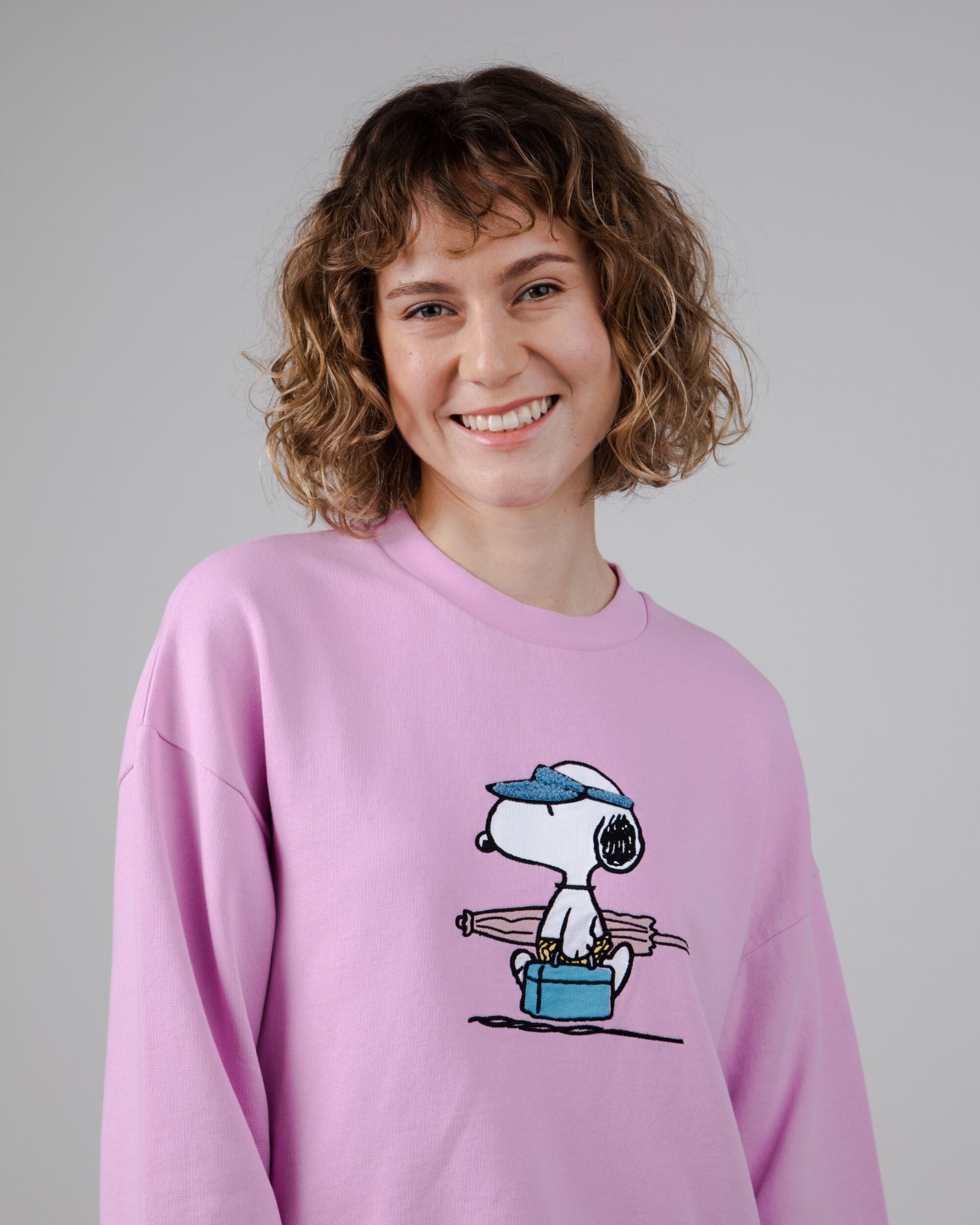 Peanuts Beach Sweatshirt Pink