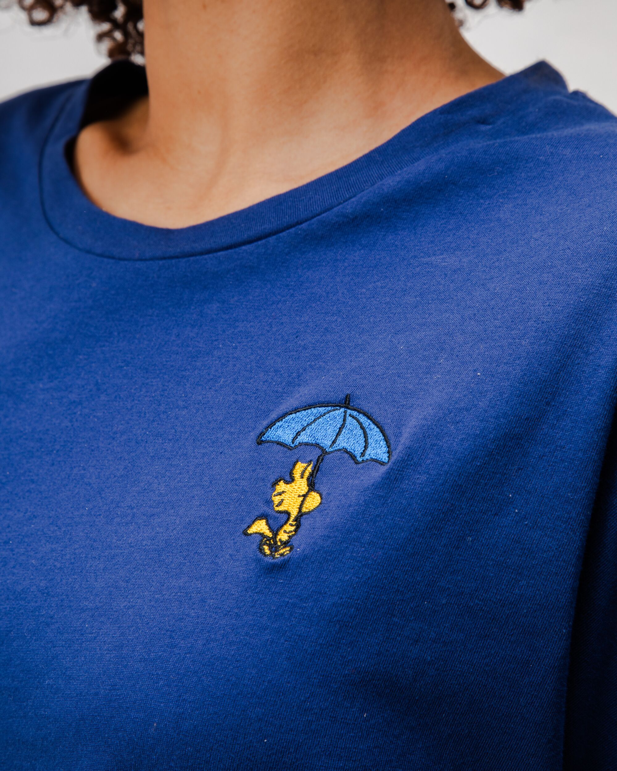 Peanuts Woodstock Oversize Cotton Tee Blue