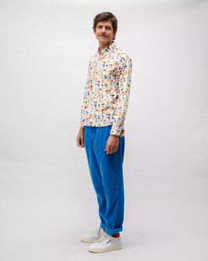 Geo Cotton Shirt Ecru