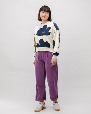 Bloom Rounded Cotton Sweatshirt Ecru