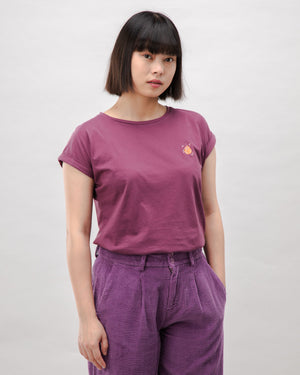 Dusk Scoop Cotton Tee Grape