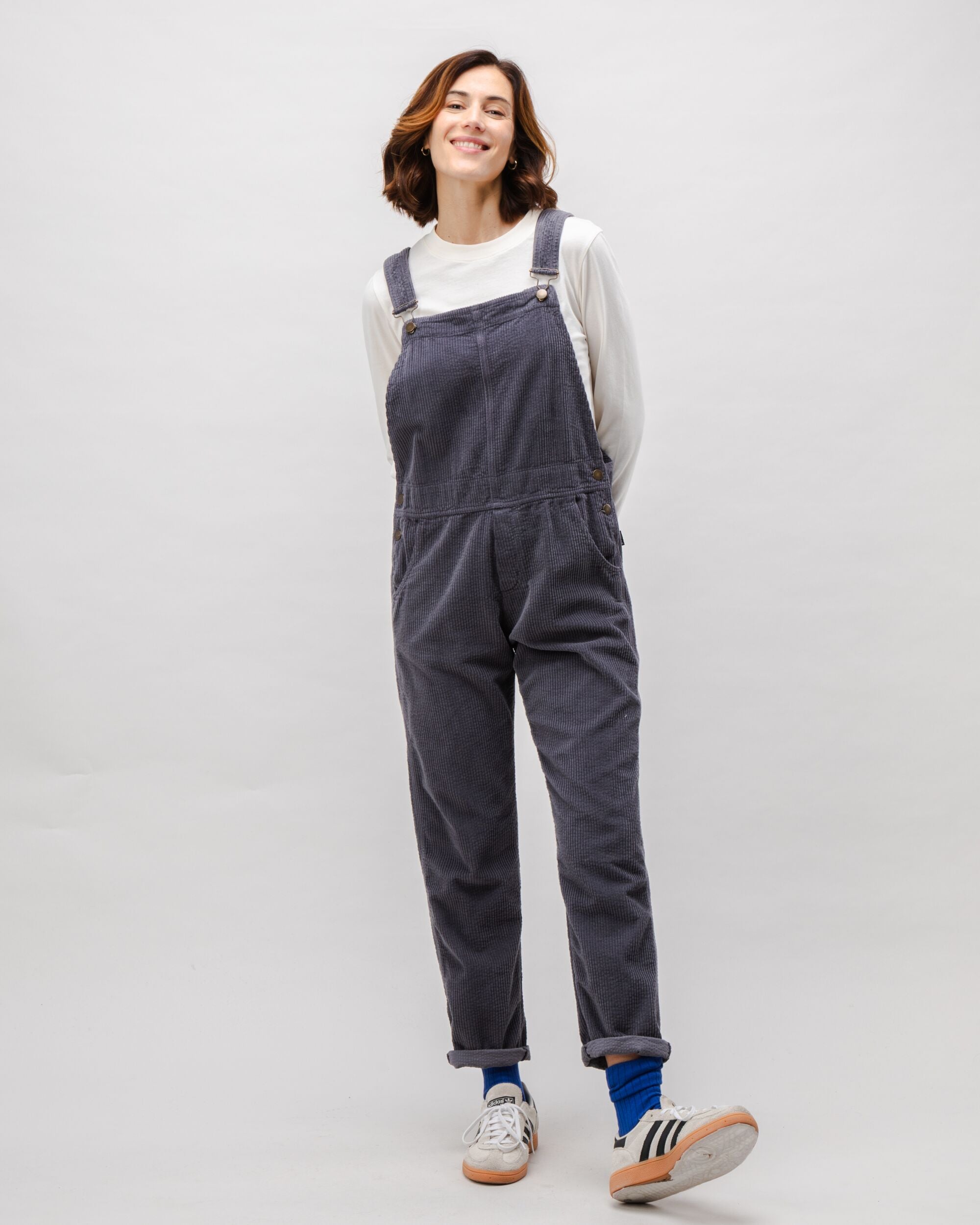 Corduroy Overall Dark Grey