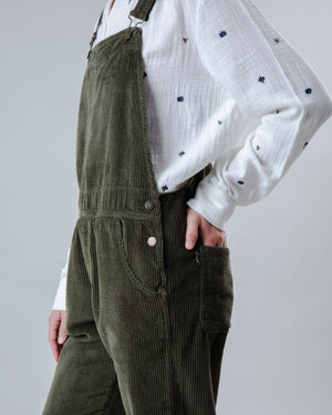 Corduroy Overall Stone Green