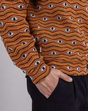 Eyes Jacquard Sweatshirt Orange 