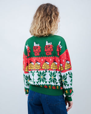 Peanuts Xmas Cotton Sweater Multicolor