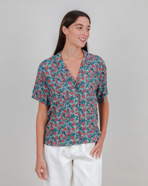 Asis Percales Passerine Aloha Blouse Mist