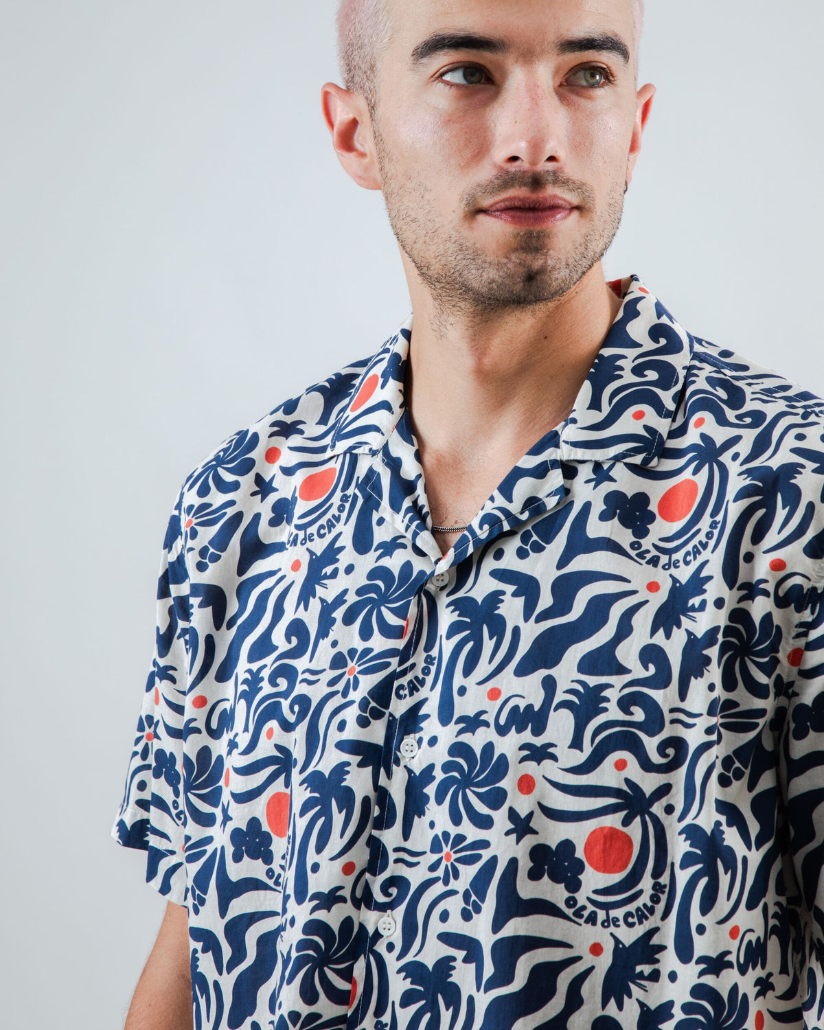 Ola de Calor Aloha Shirt Navy