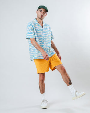 Sunset Aloha Shirt Blue