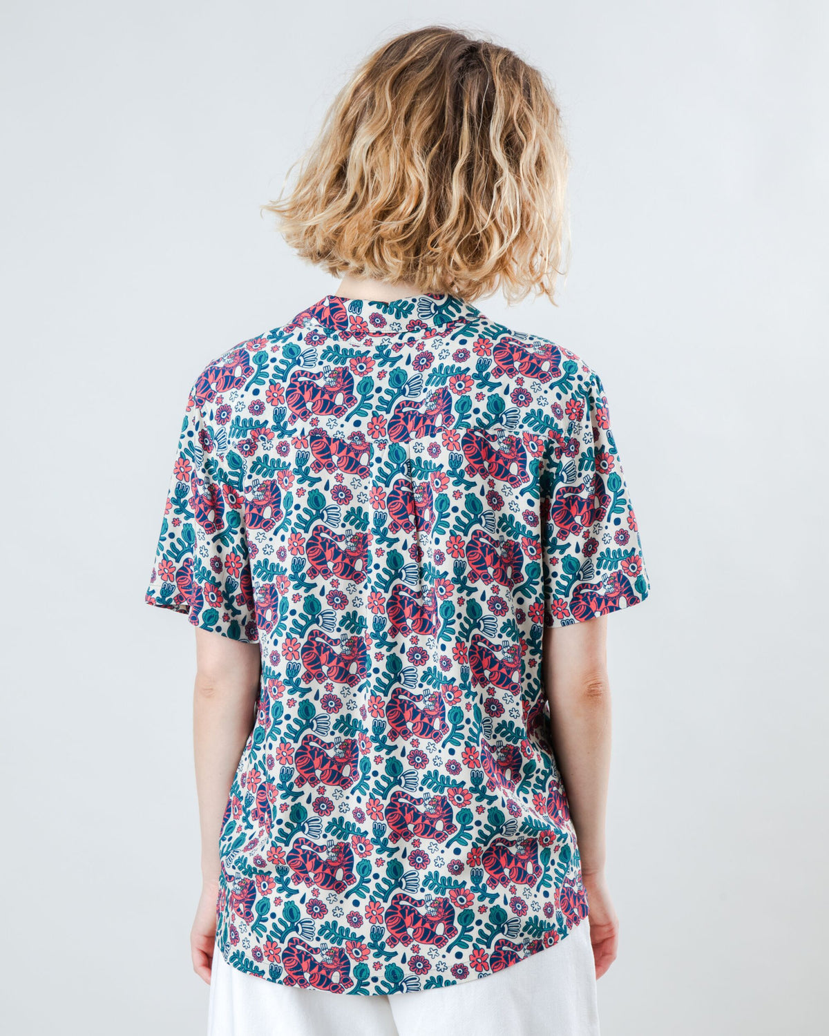 Asis Percales Tigris Aloha Blouse Ecru