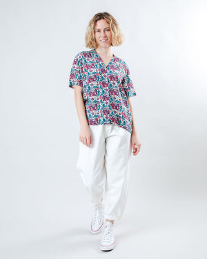 Asis Percales Tigris Aloha Blouse Ecru