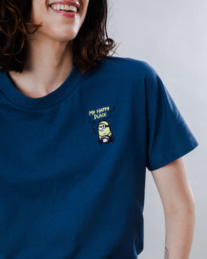 Minions My Happy Place Tshirt Blue