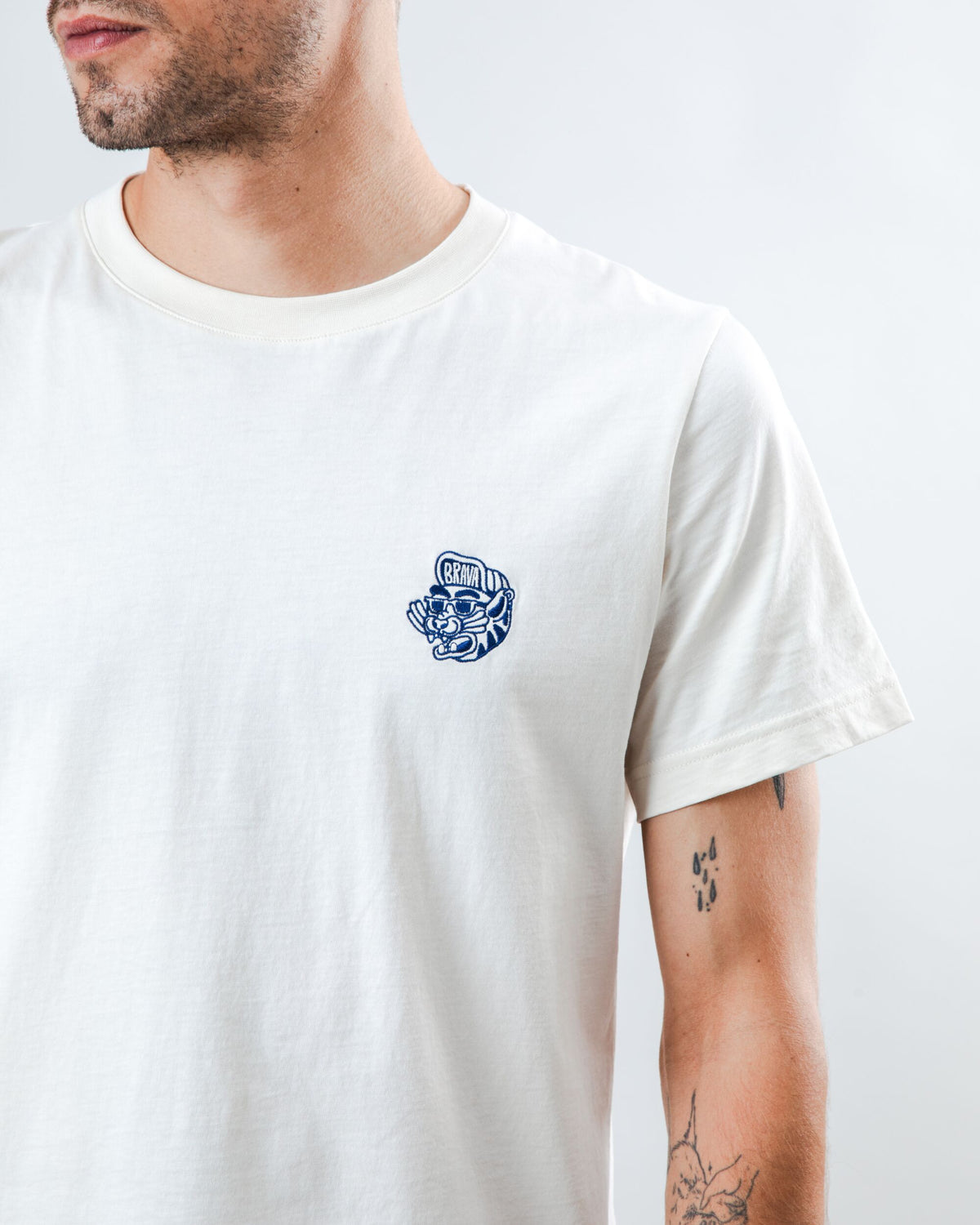 Asis Percales Tigris Regular T-Shirt Ecru