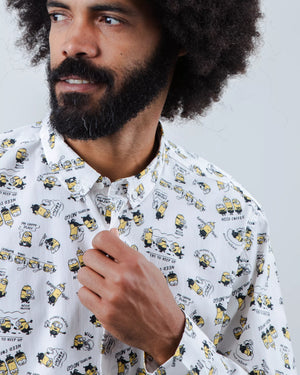 Minions Coffee Long Sleeve Shirt Ecru