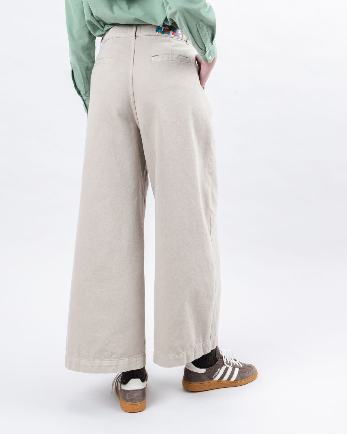Wide Leg Pants Ecru