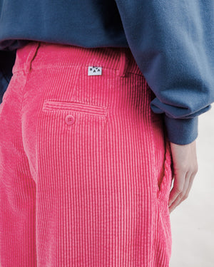 Corduroy Pleated Pants Pink