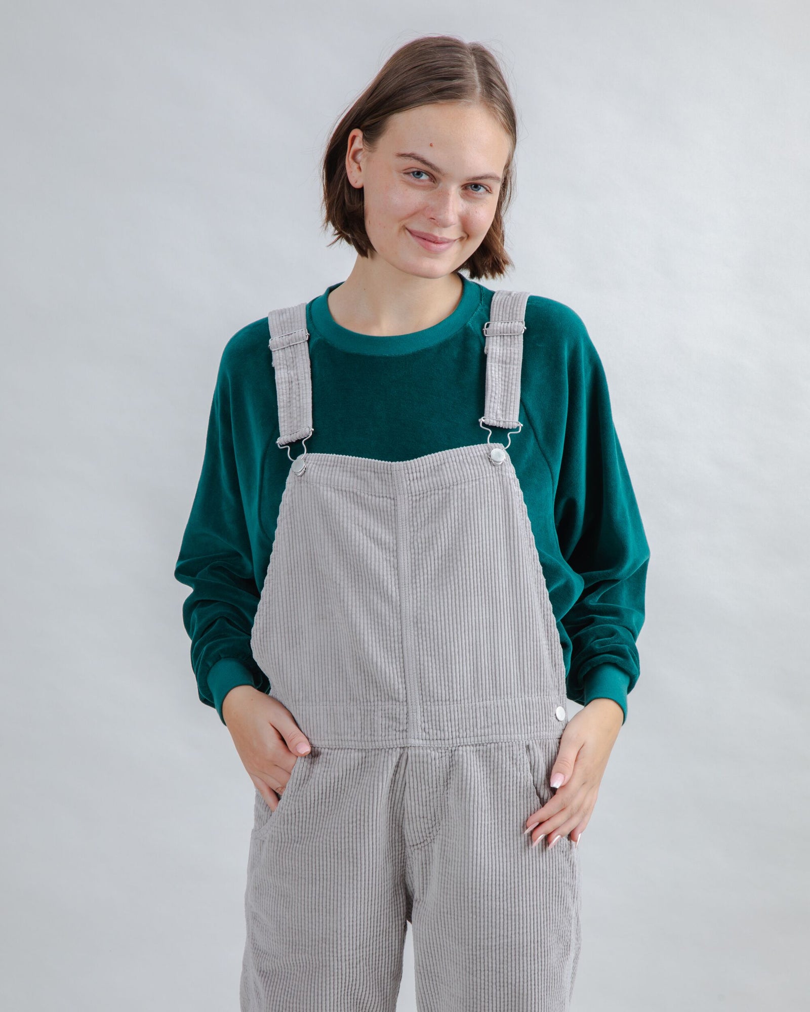 Corduroy Overall Grey