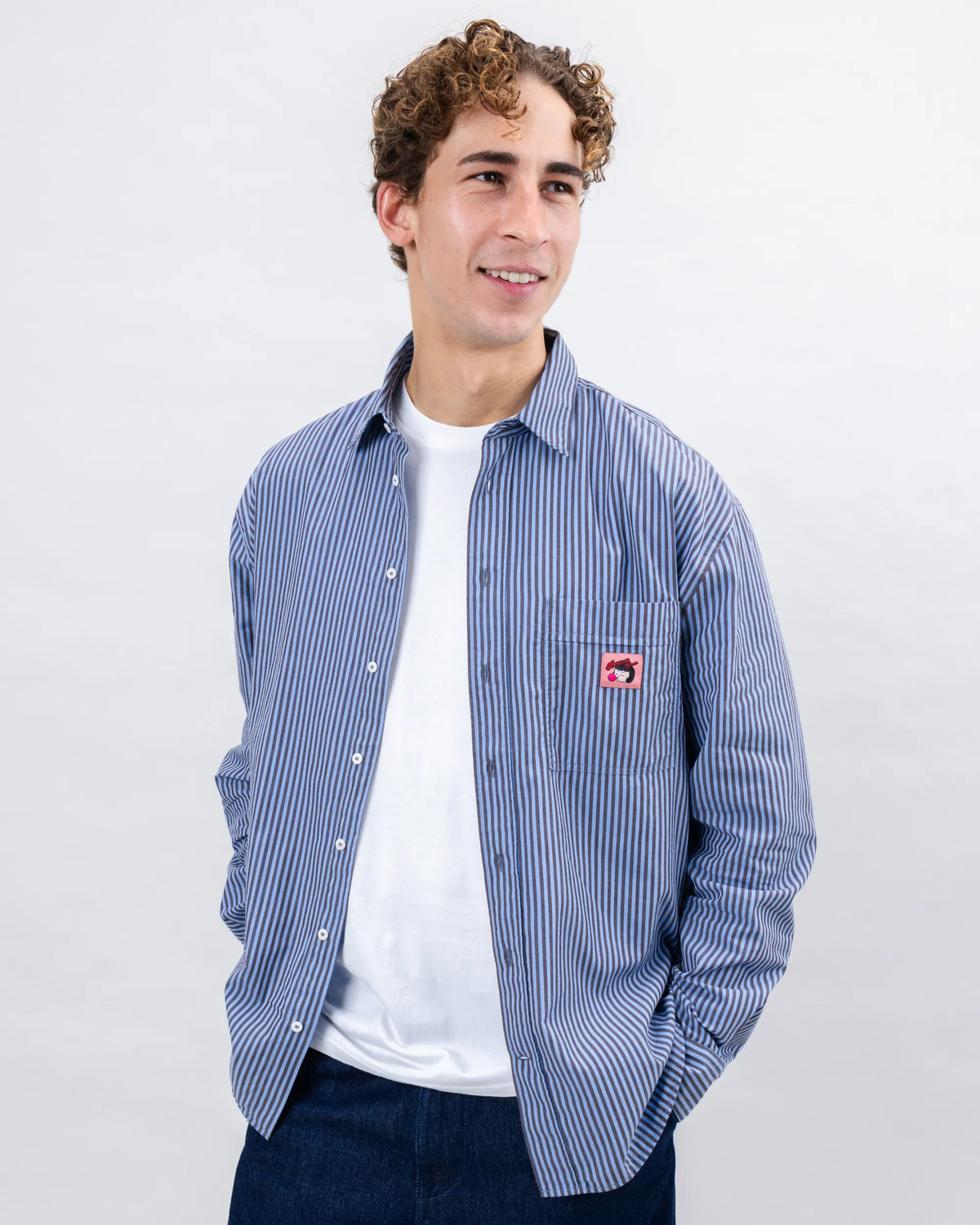 Relaxed Stripes Brava Gum Shirt