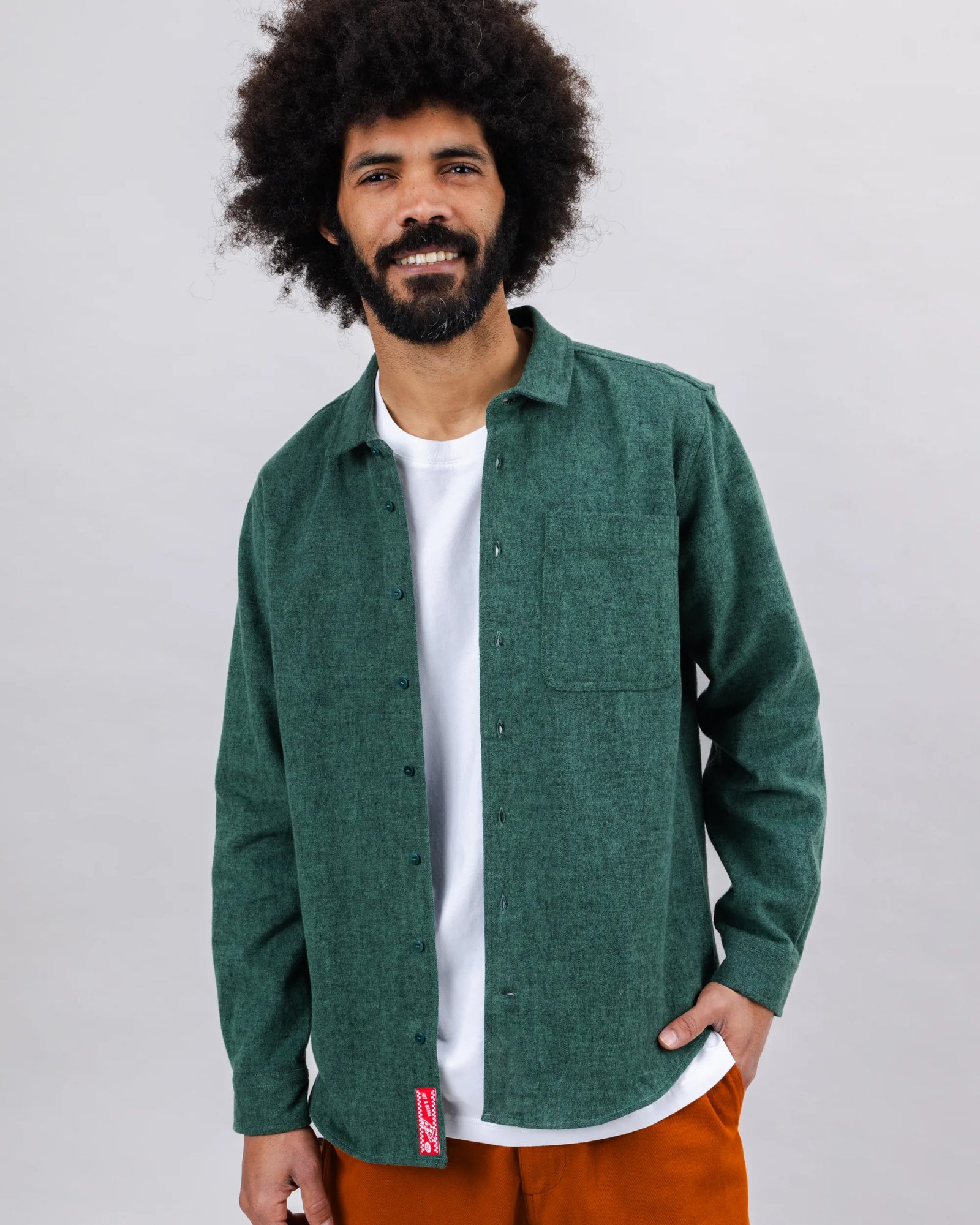 Pizza Flannel Overshirt Green