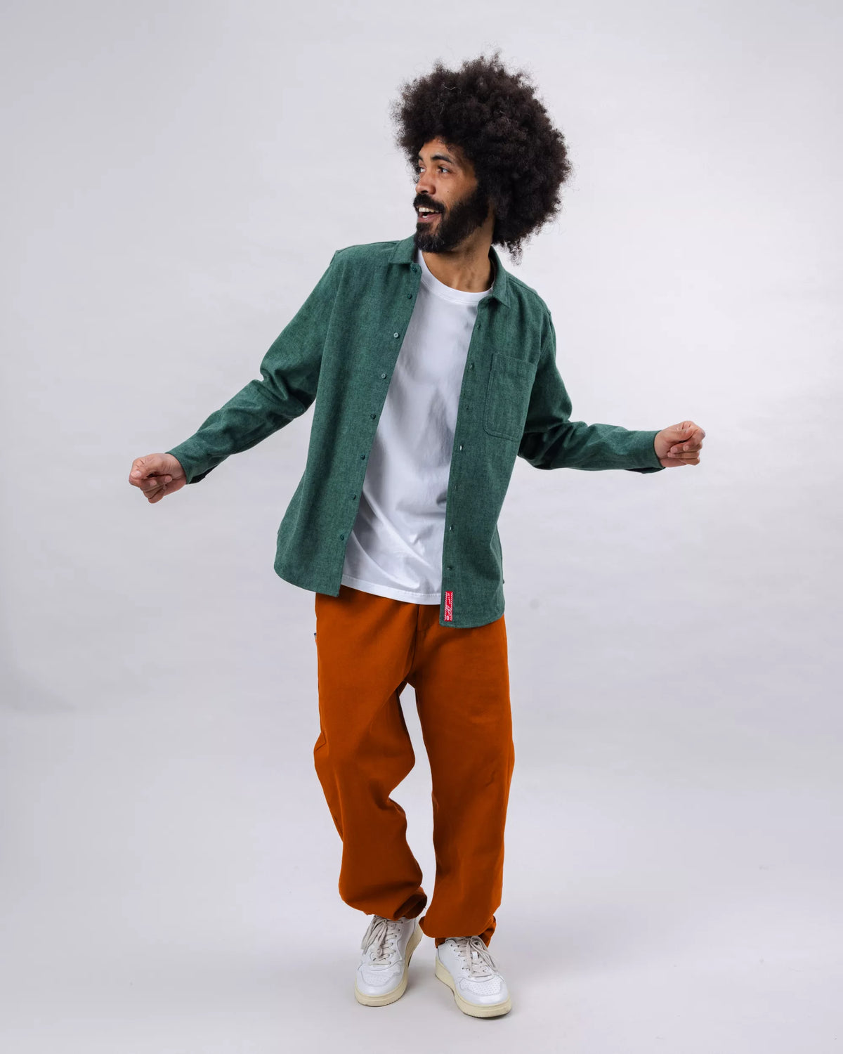 Pizza Flannel Overshirt Green