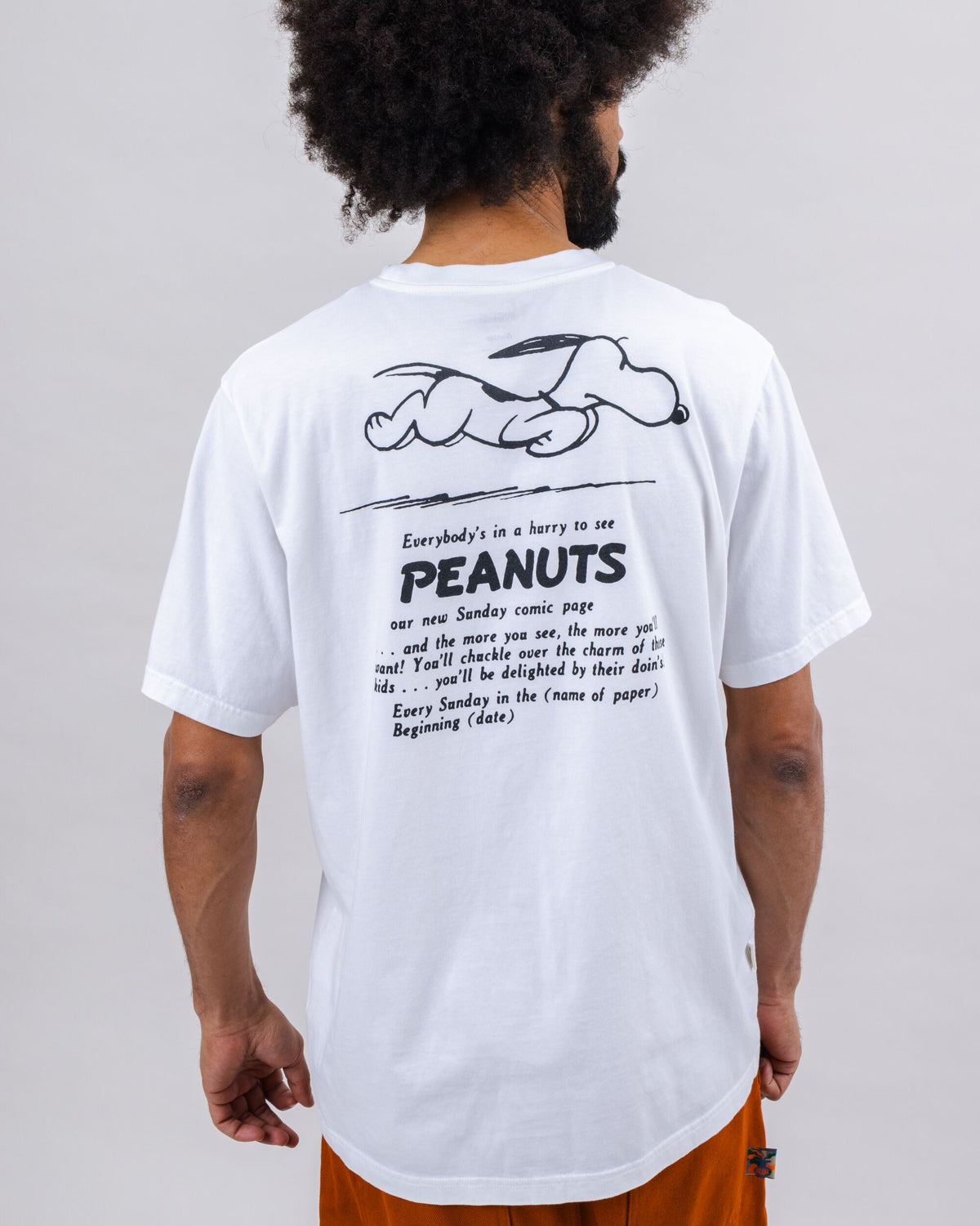 Peanuts Everybody's in a Hurry T-shirt White