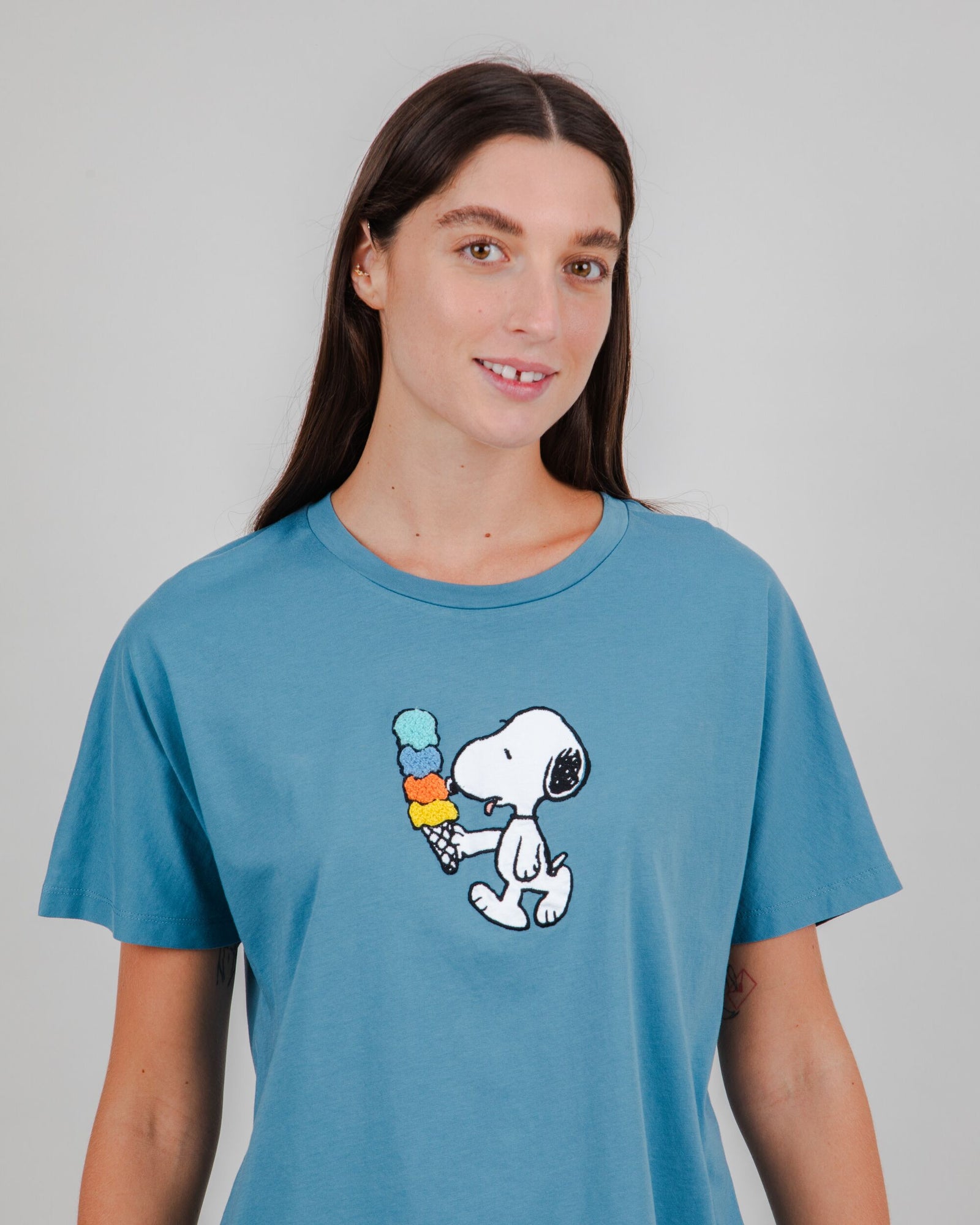 Peanuts Icecream Oversize Tee Blue