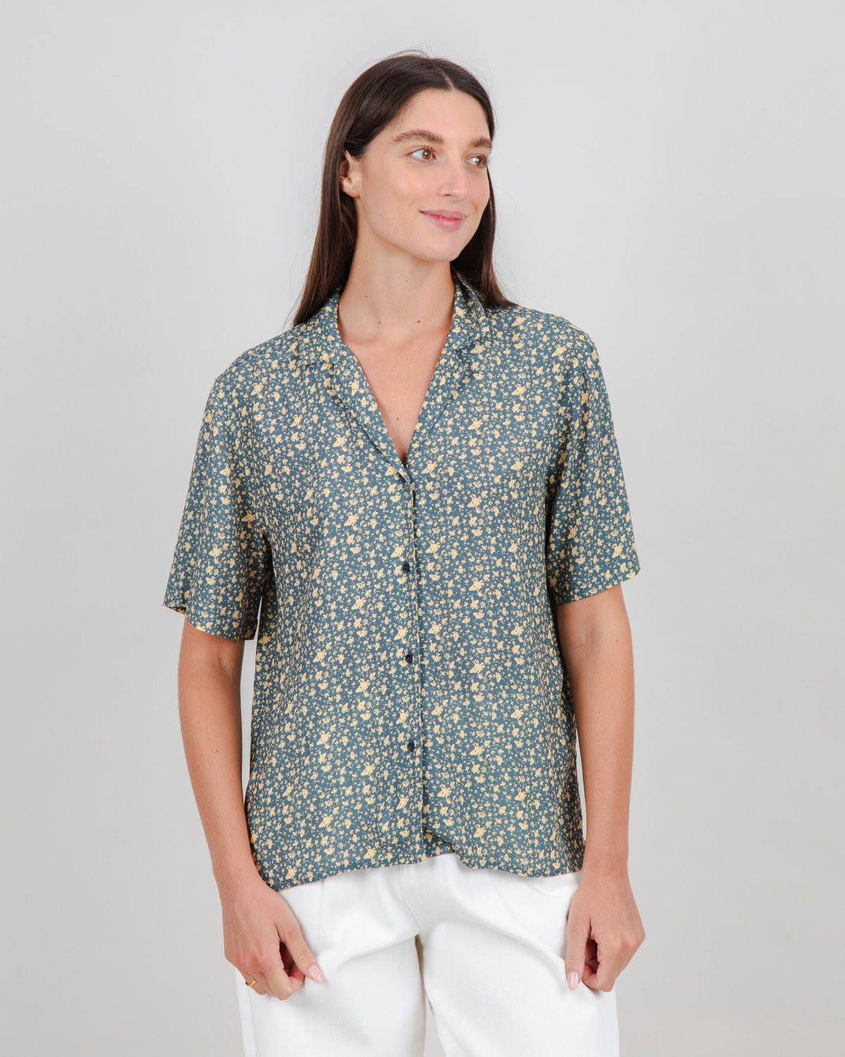 Peanuts Woodstock Aloha Blouse Navy