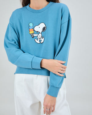 Peanuts Icecream Sweatshirt Blue