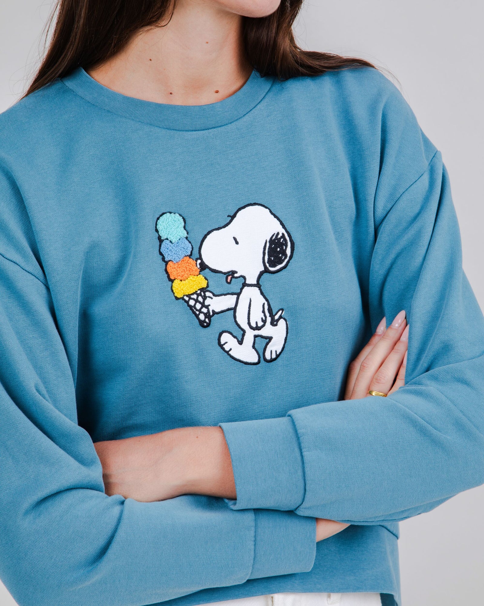 Peanuts Icecream Sweatshirt Blue