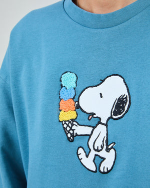 Peanuts Icecream Sweatshirt Blue
