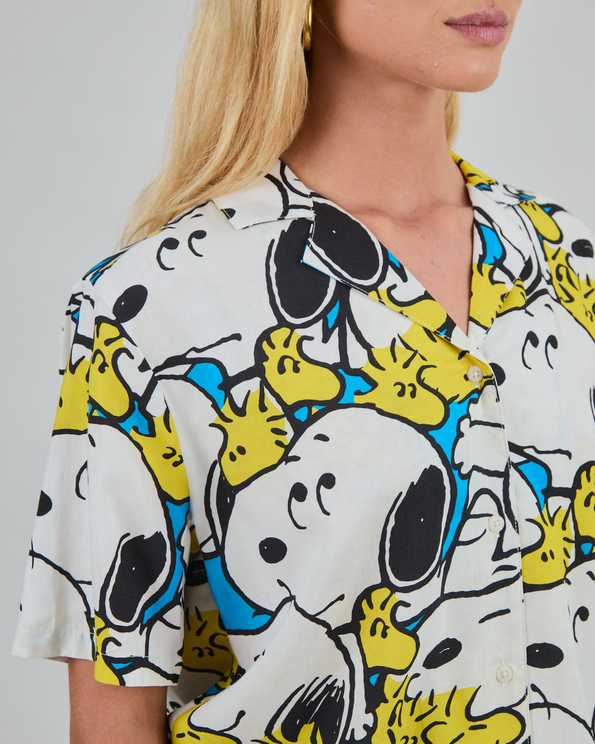 Peanuts Freehugs Aloha Blouse Blue