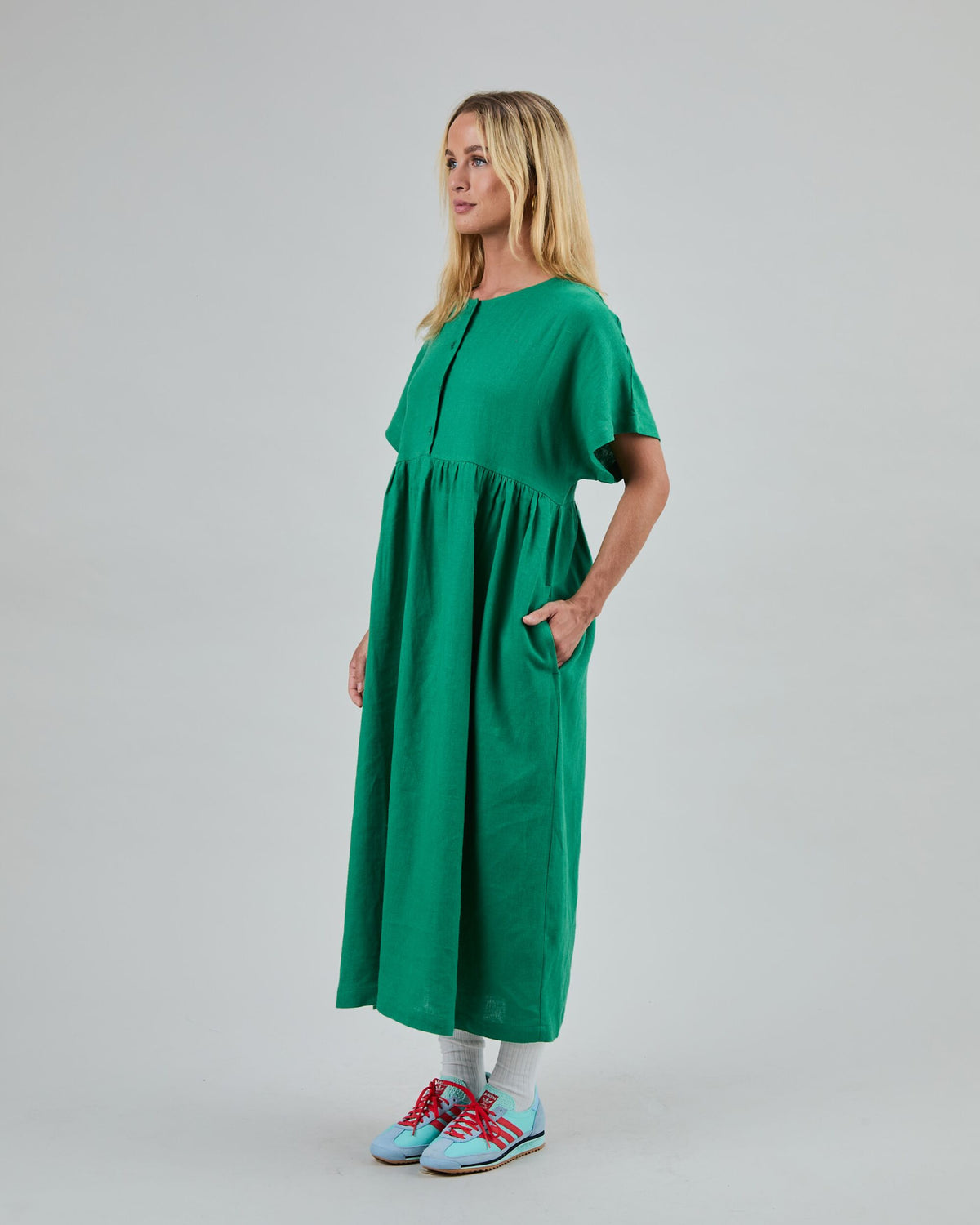 Oversize Long Dress Green