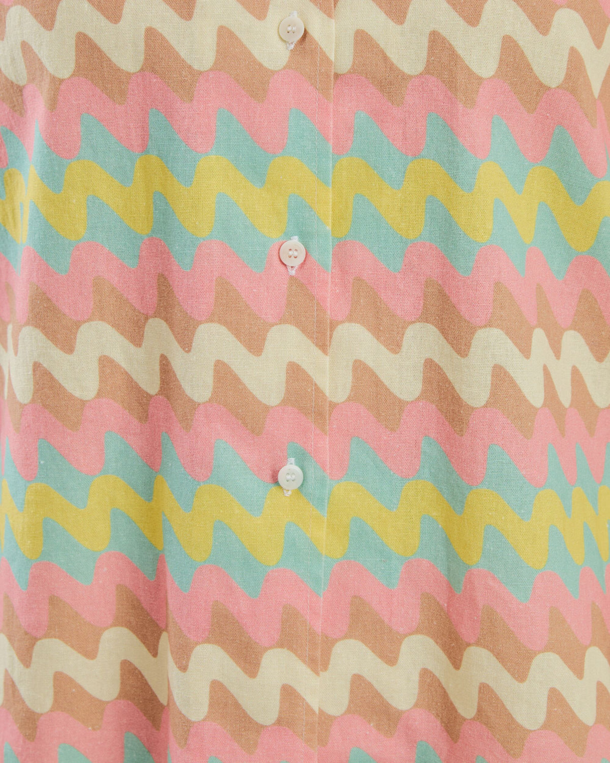 Pastel Wavy Stripes Aloha Blouse