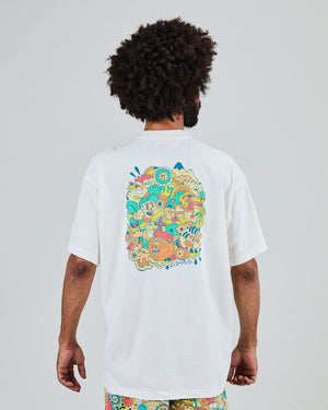 Asis Percales Party Animal Oversize T-Shirt White