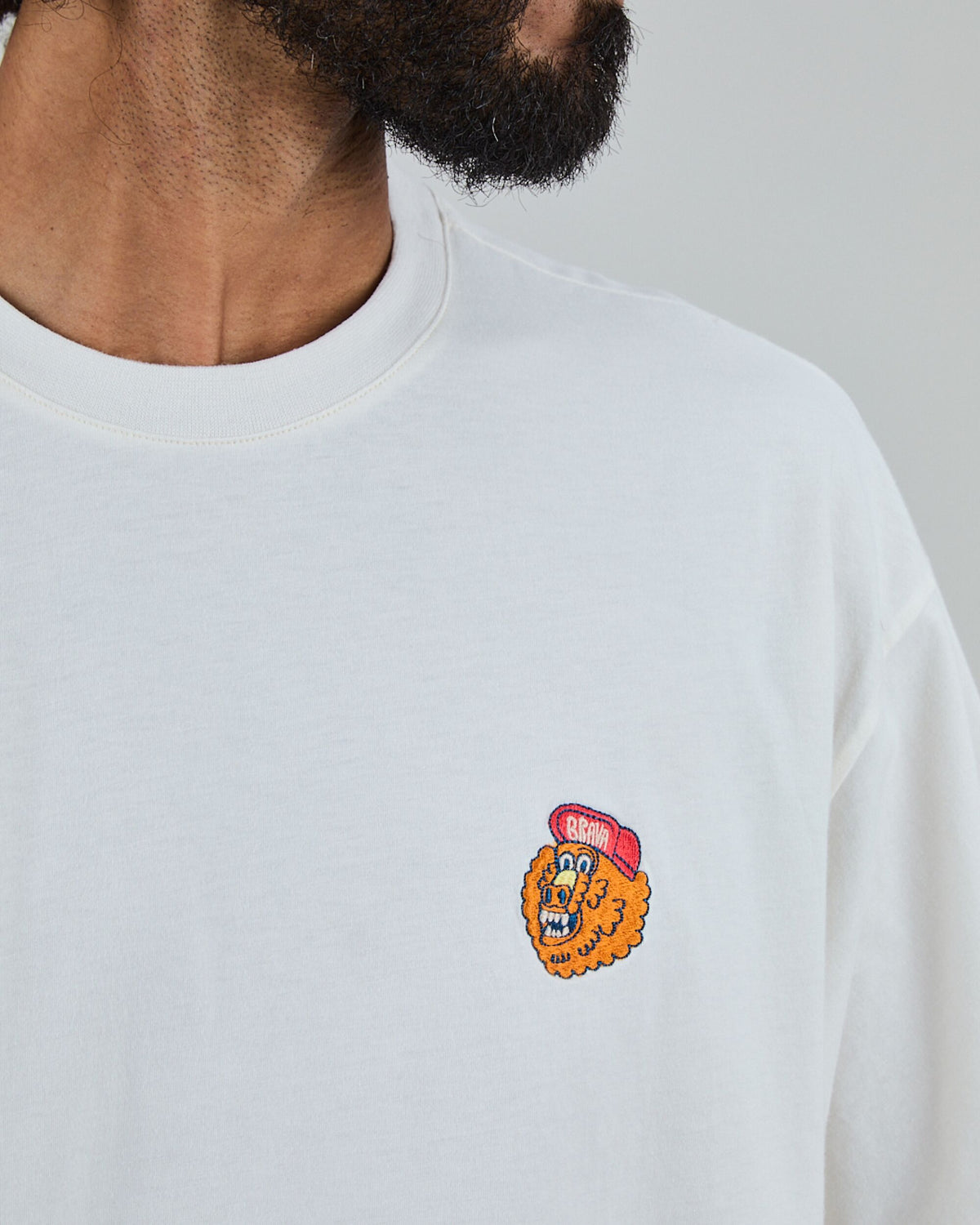 Asis Percales Party Animal Oversize T-Shirt White