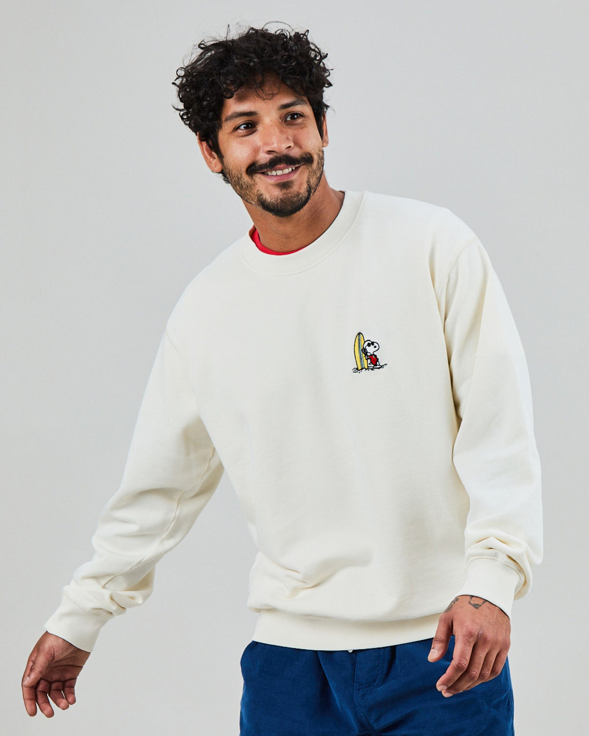 Peanuts Surf Sweatshirt Ecru