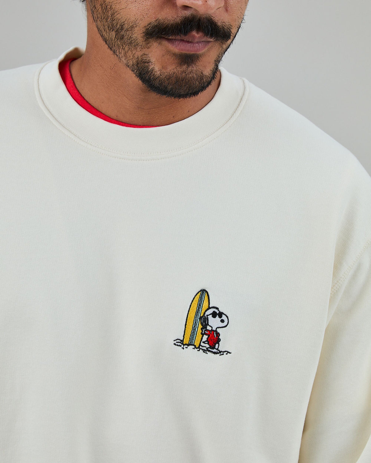 Peanuts Surf Sweatshirt Ecru
