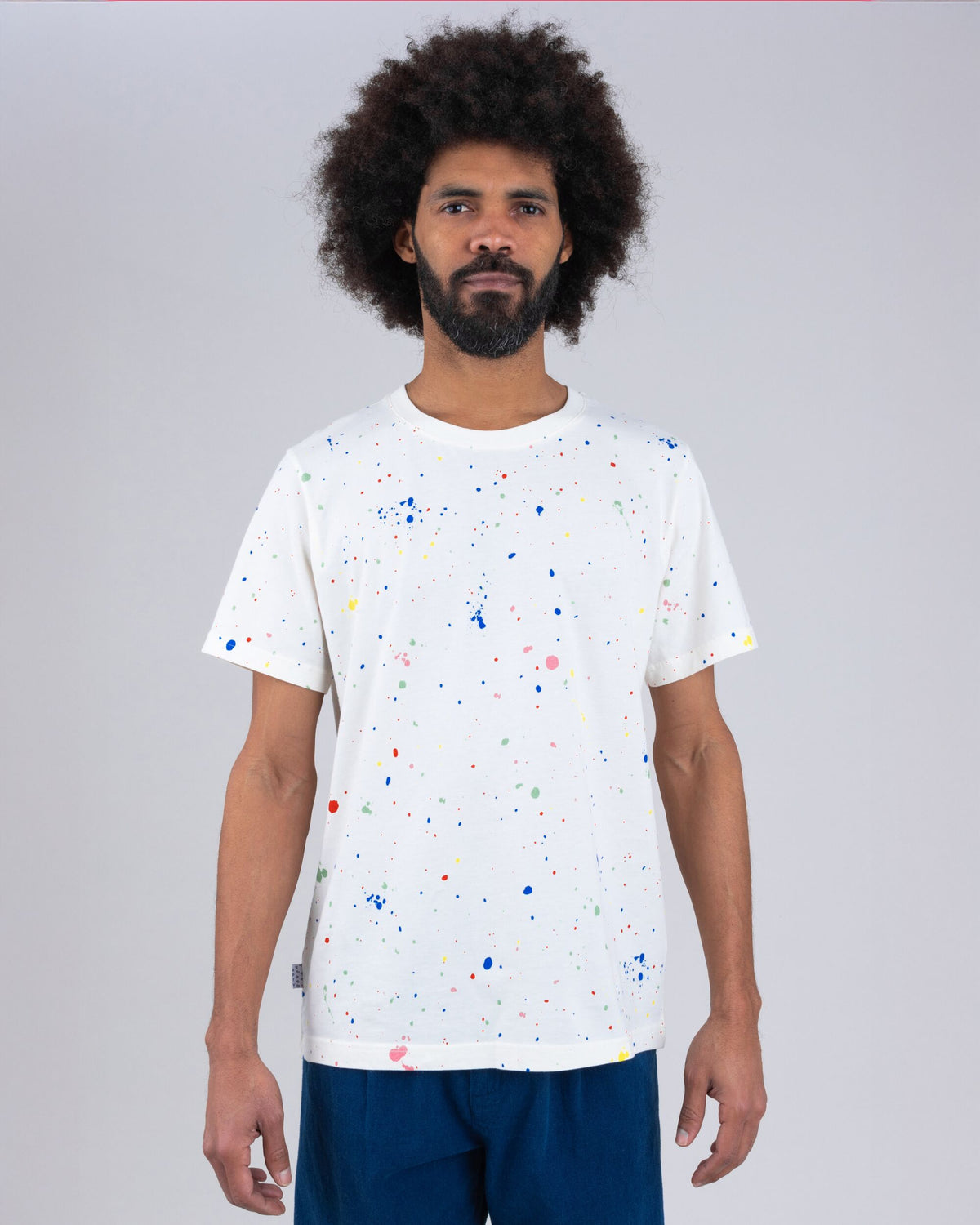 Splash Paint Tshirt Ecru
