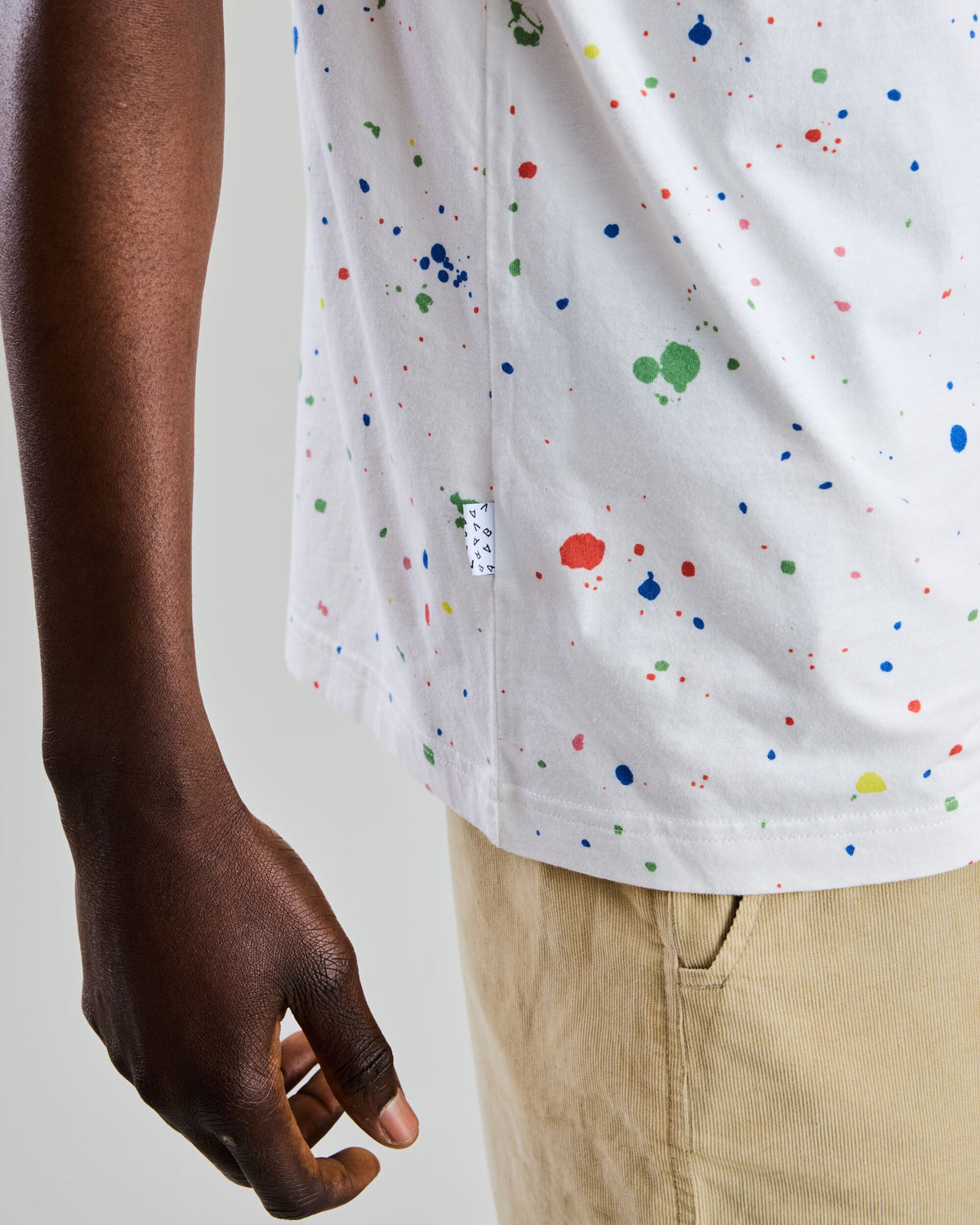 Splash Paint Tshirt Ecru