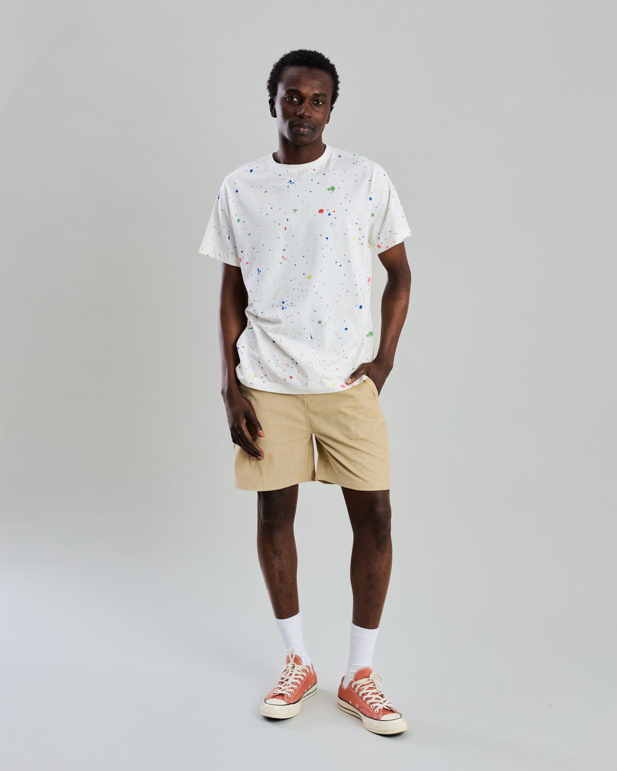 Splash Paint Tshirt Ecru